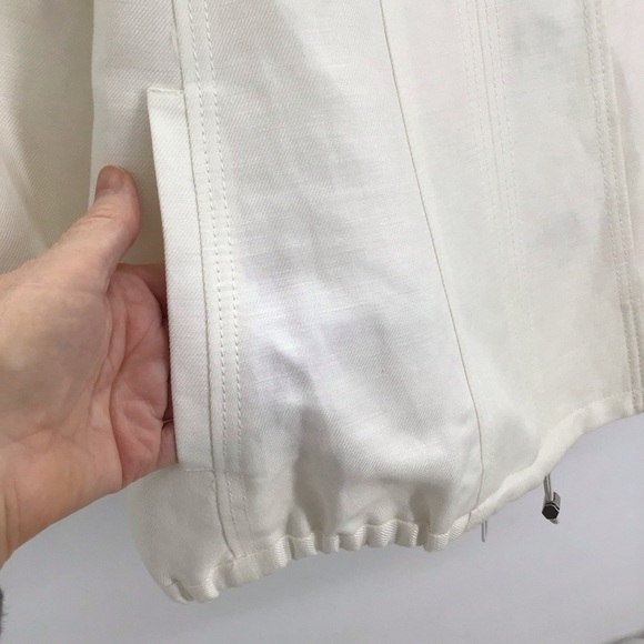 Etcetera Linen Blend Two Piece Set Jacket /Pants Career Classic Creme Size 10/12 - Picture 9 of 15